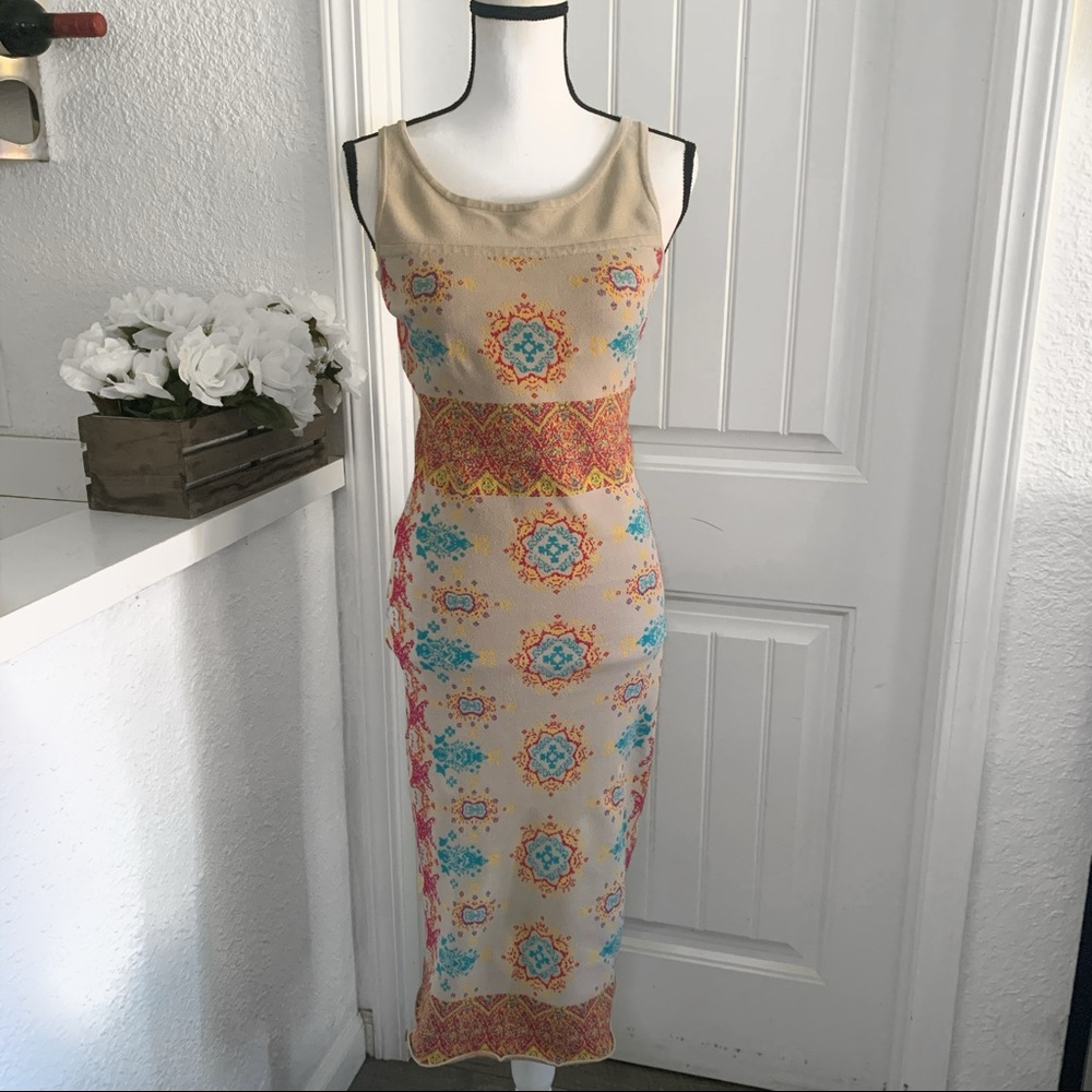 Bebe Bodycon Patterned Dress